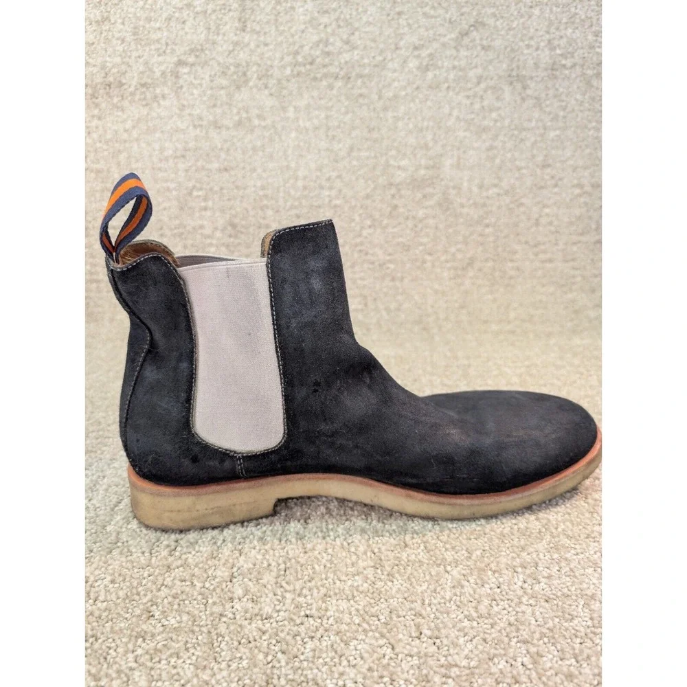 New Republic Boots Mens 11 Sonoma Chelsea Boots Blue Suede Upper